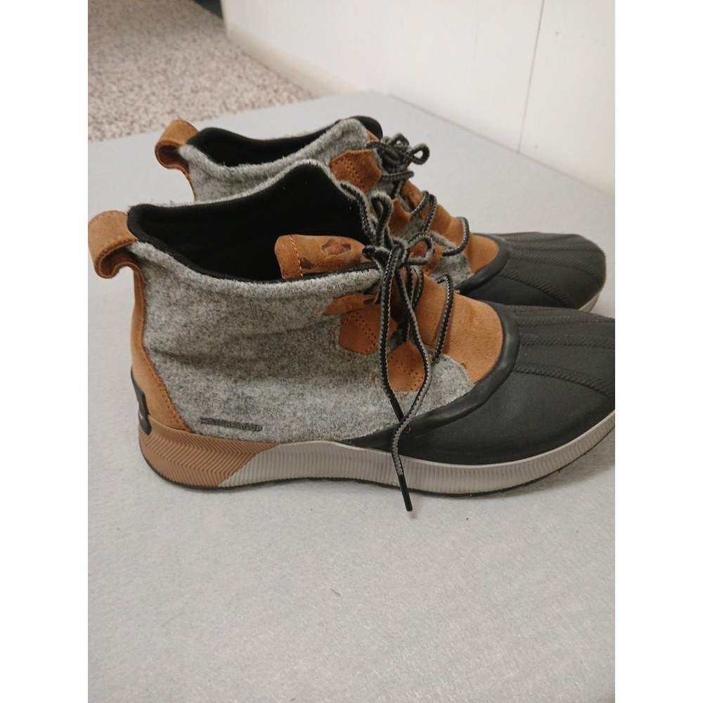 SOREL Women's Out N About IV Waterproof Rain Boots, Taffy Grey, Size 9.5 EUC!!